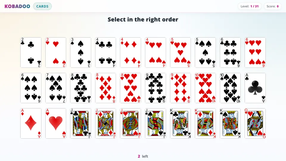 Memory Cards gameplay